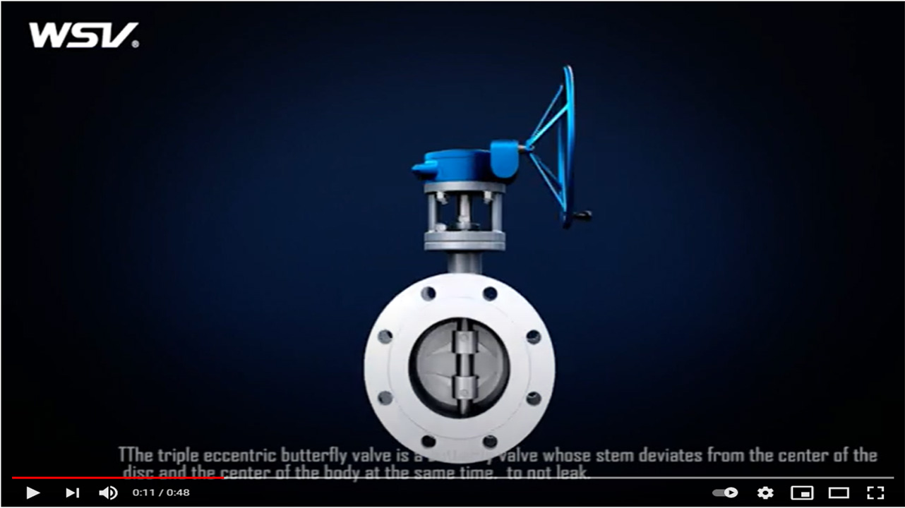 Wsv triple excentric Butterfly Valve